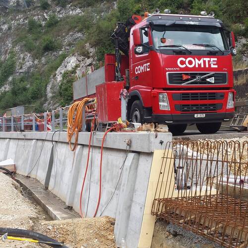 Mur de soutènement, Choindez